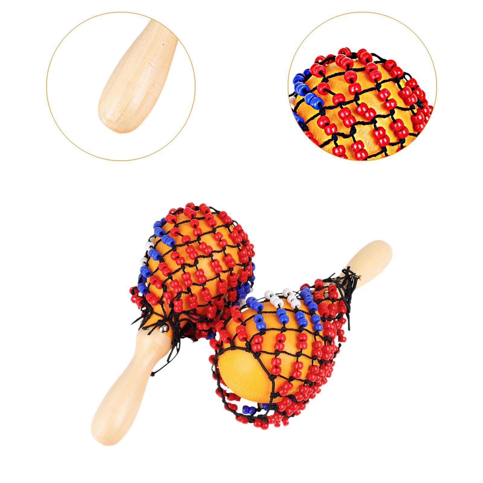 Party Games Easy Kids - 2x Maracas de Madera para Percusión