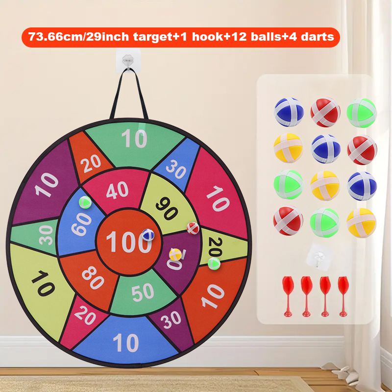 Party Games Indoor For 6 12 Year Olds - Tablero de dardos con bolas adhesivas