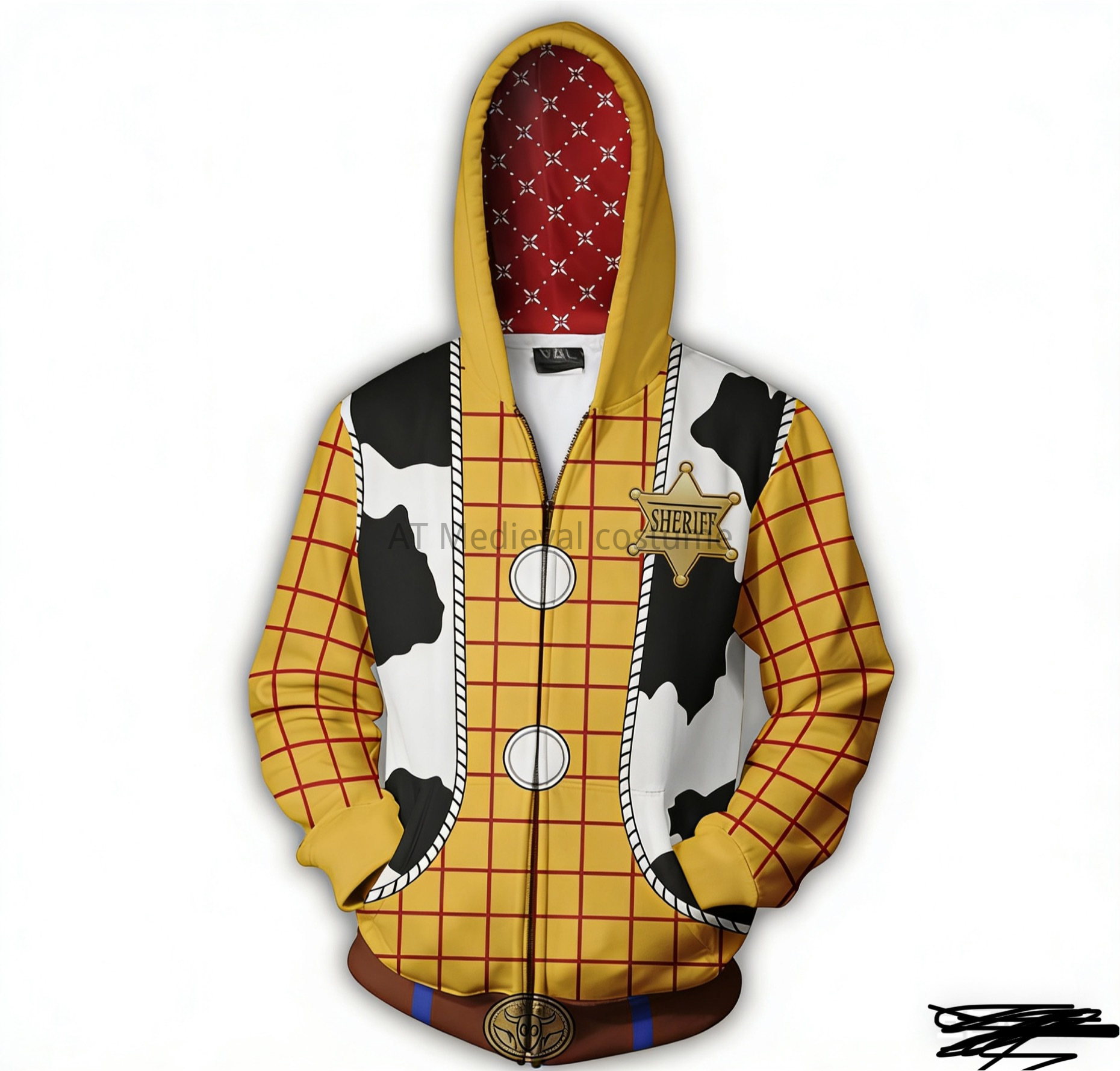 Party Games For Adults And Kids - Disfraz de Woody para Adultos, Sudadera