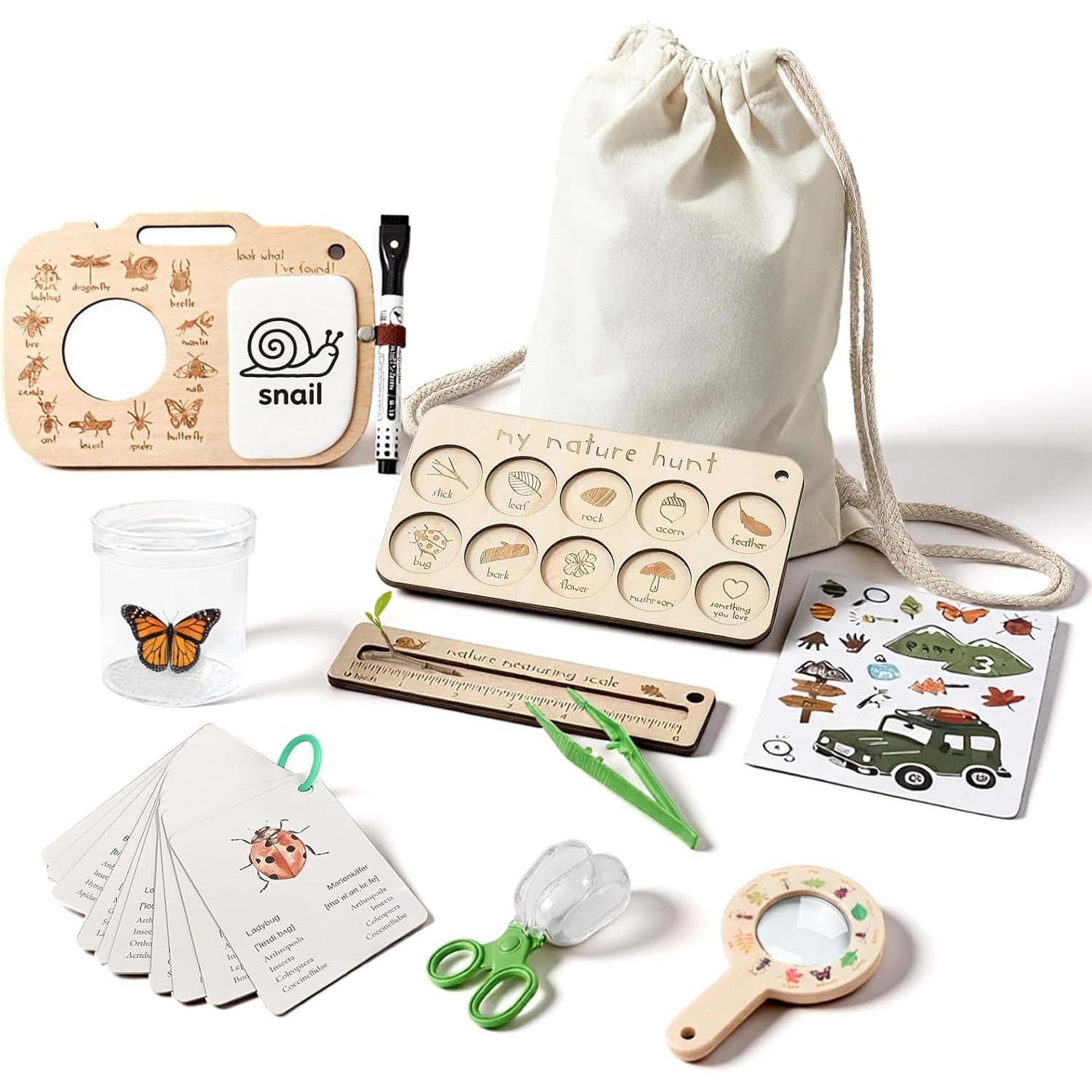 Scavenger Hunt Card - Kit Atrapa Insectos para Niños con