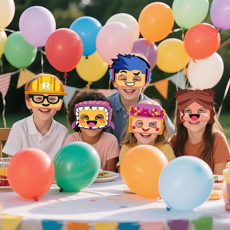 12 máscaras de papel con figur - Party Games In Roblox reseña y precio