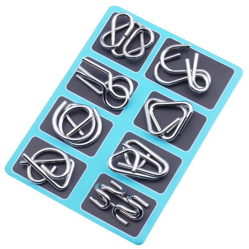 Juego de 8 Rompecabezas Metáli - Party Games Kids And Adults reseña y precio