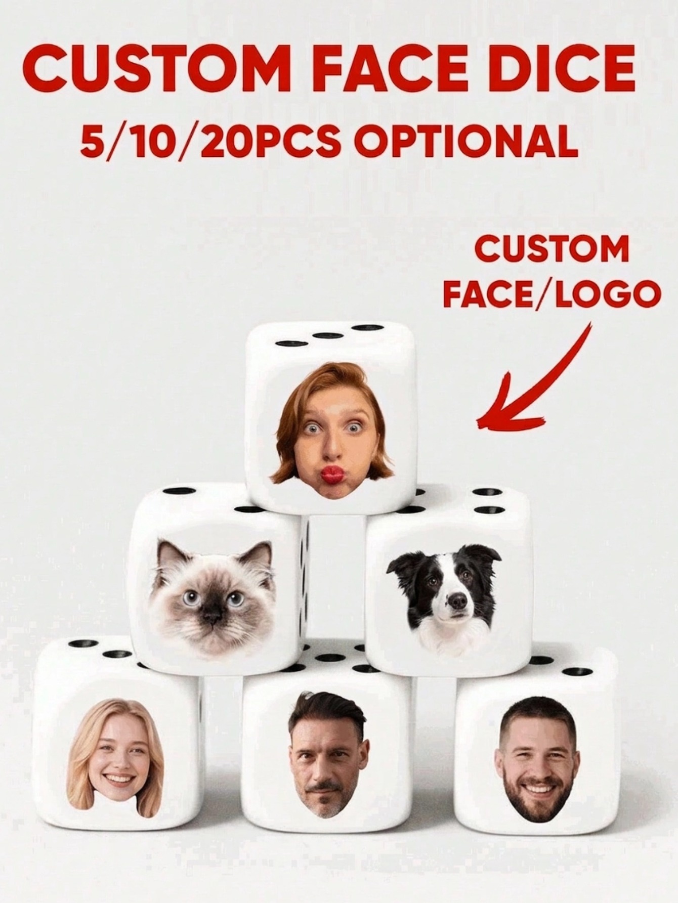 Dados Personalizados con Caras - Party Games Graduation reseña y precio