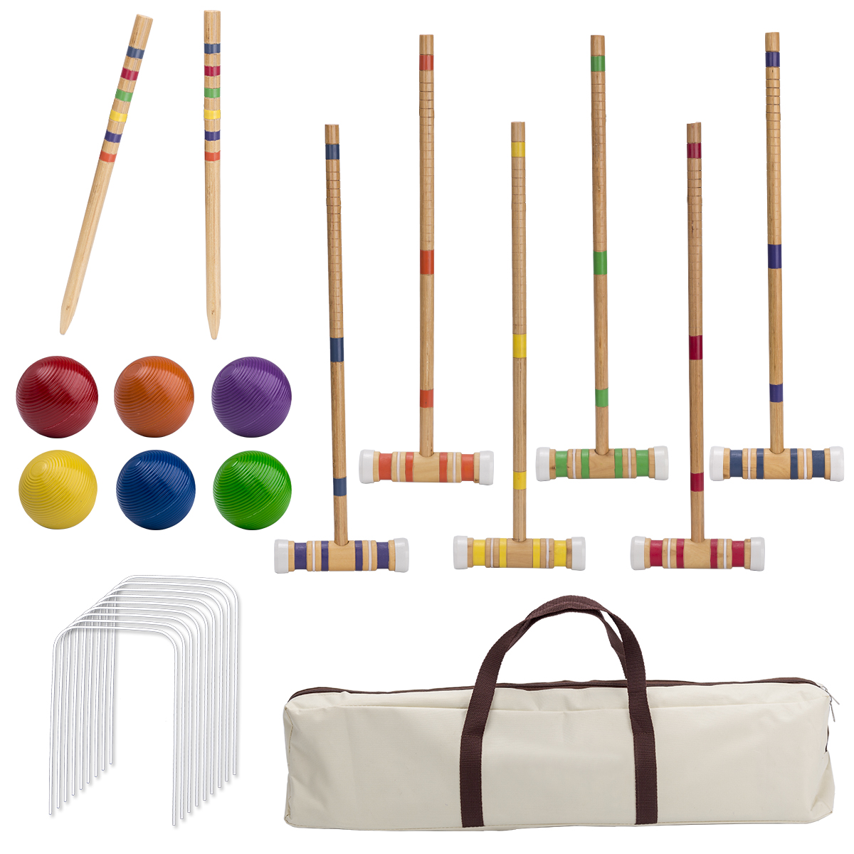 Juego de croquet de seis jugad - Croquet Set Lawn reseña y precio