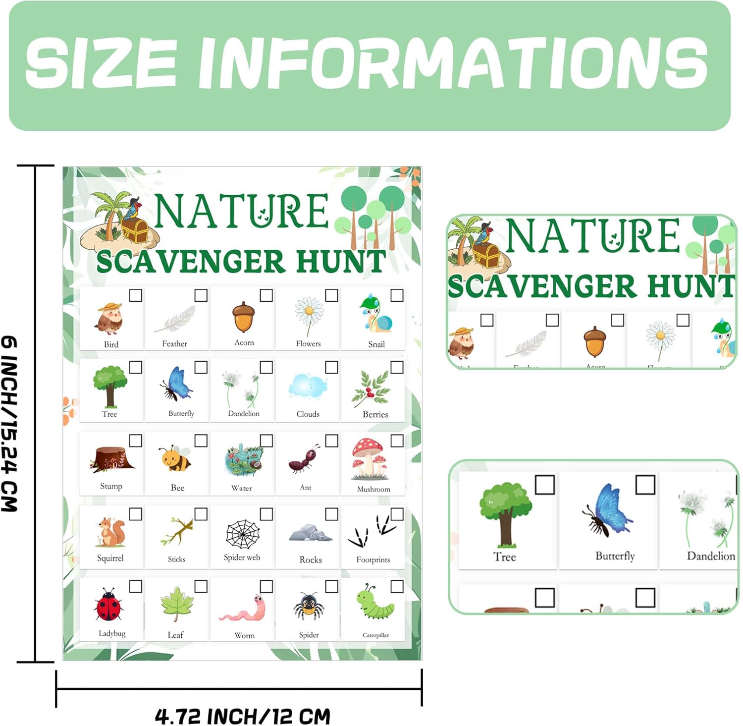 Tarjeta de Caza del Tesoro de  - Scavenger Hunt Card reseña y precio